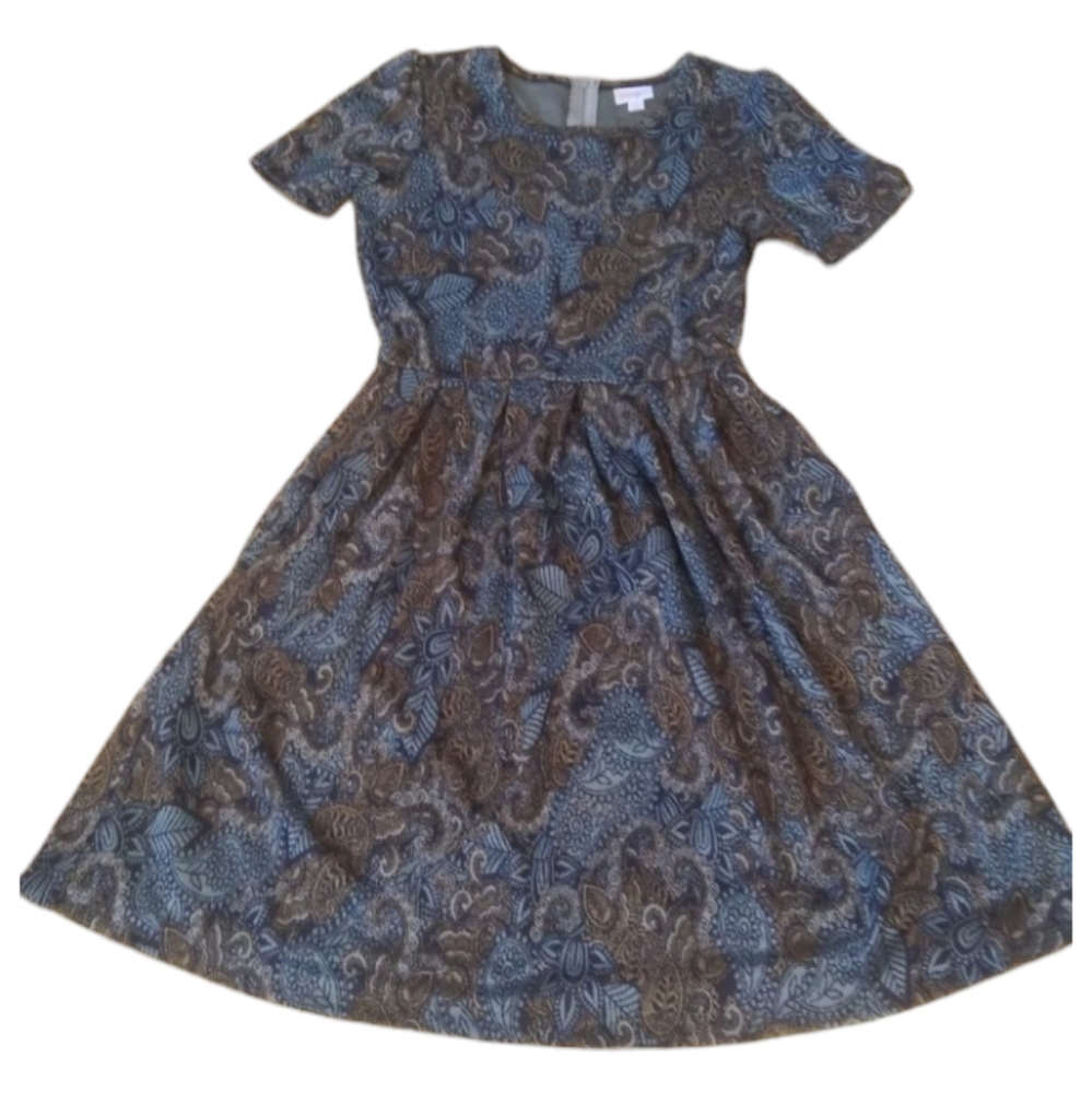 New LuLaRoe Amelia Dress Classic Comfy Modest Women's Size M